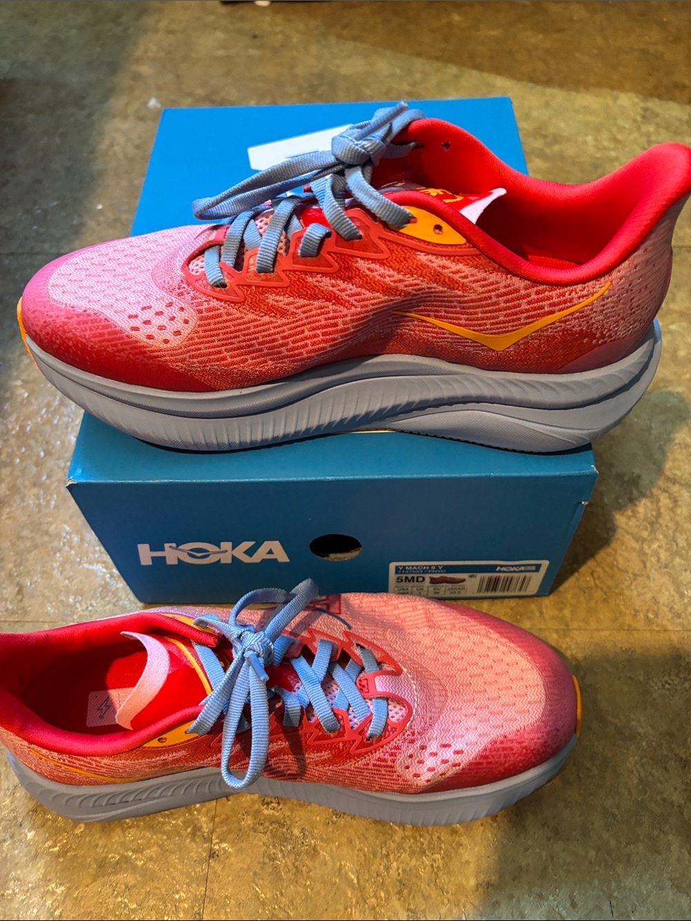 New HOKA Kids' Mach 6 Active Running Shoes